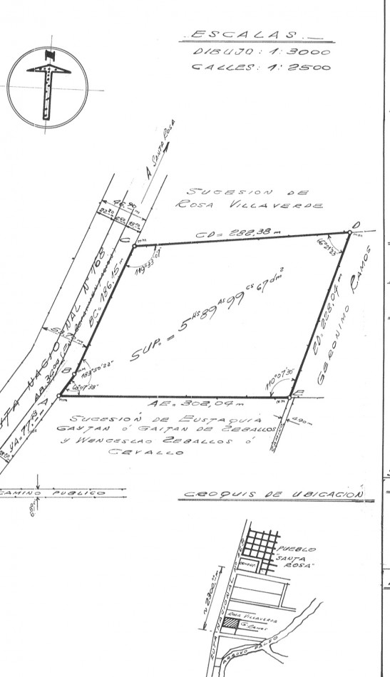 Campo de 6 Hectareas en venta en Santa Rosa de Calchines 
